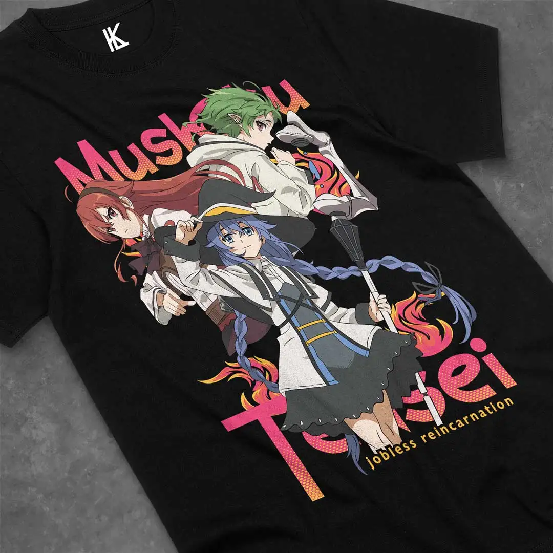 Camiseta Unisex de Mushoku Tensei Roxy, camisa de Manga Anime, reencarnación sin trabajo, todos los tamaños