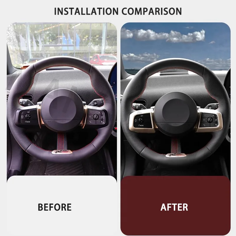 Car Steering Wheel Button Frame Cover Stickers For Mini Cooper Countryman U25 F65 F66 Cooper E SE J01 J05  Car Accessories