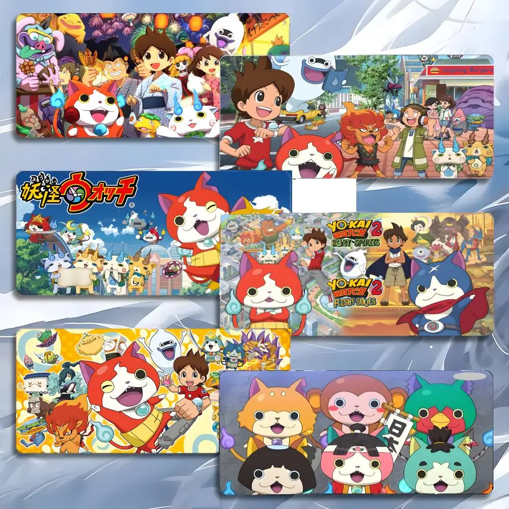 

Cute Fun Anime Y-Yo-kai Watch Mouse Pad Mousepad Large Gaming LockEdge Thickened PC Table Desk Mat