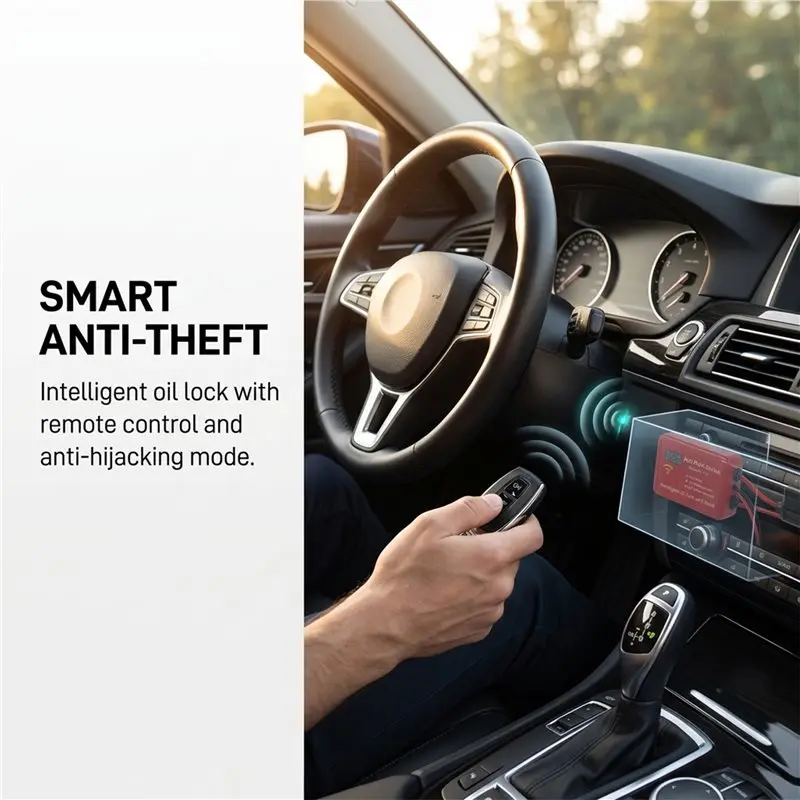 Digital Oil Circuit Drive Voltage Fuel Cut Off Immobilizer Anti-Theft Device 12V 24V For Car Yacht Motorcycle Scooter