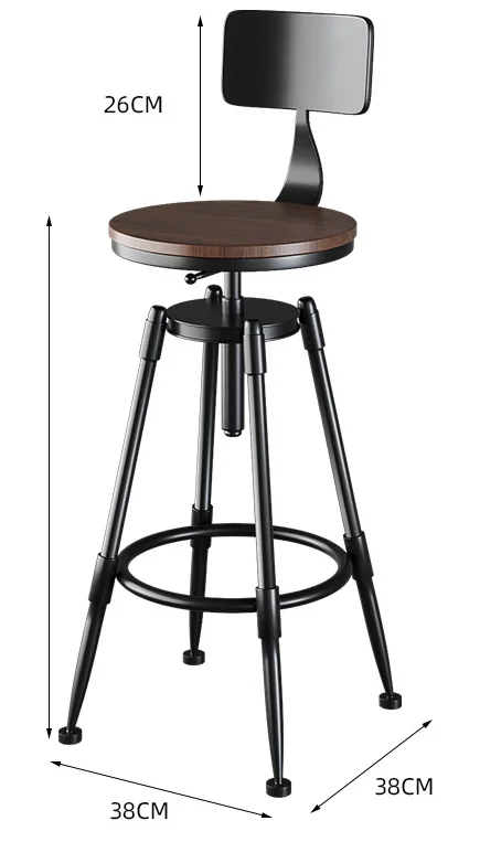 للتصميم الحديث كرسي طعام معدني للمطاعم مقعد مرتفع أثاث منزلي مقاوم للماء لغرفة المعيشة الخارجية #6