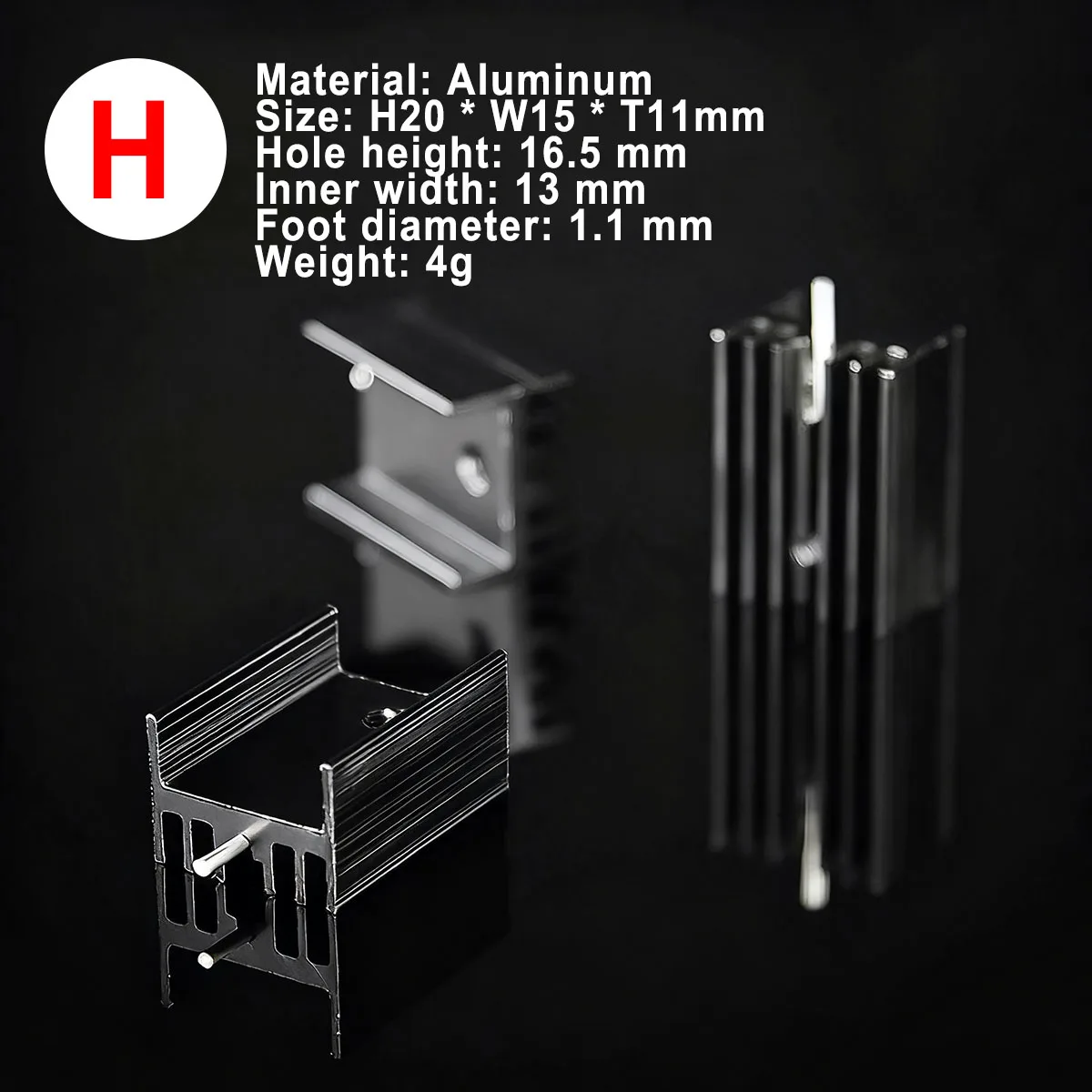 5 個のアルミラジエーター OP アンプ TO-220 オペアンプ IC MOS トランジスタ黒ヒートシンク HiFi DIY アンプラジエーター用