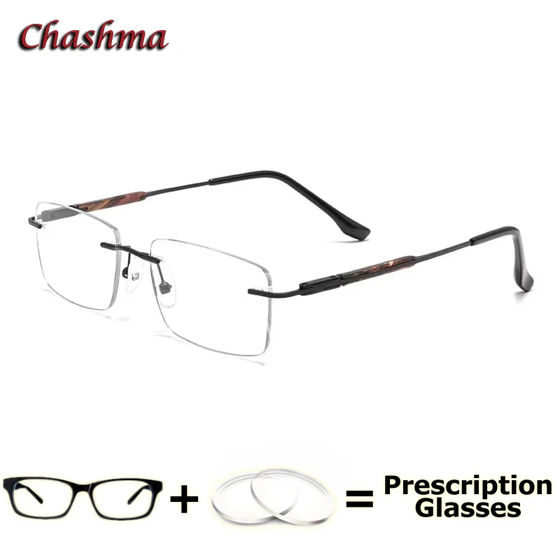 

Очки Chashma по рецепту, мужские, безободковые, с титановой оправой, прогрессивные, мультифокальные, с чеком