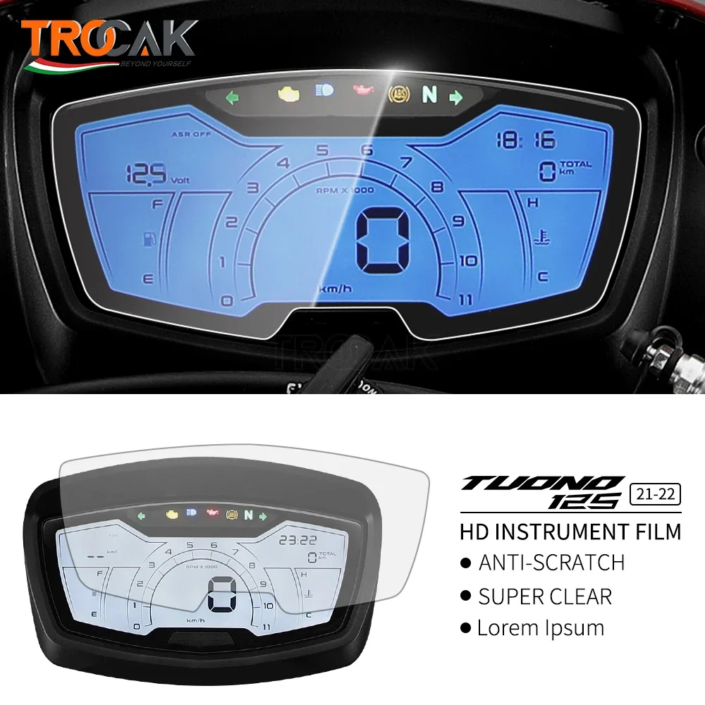 Für aprilia rs125 tuono Displays chutz folie Motorrad Scratch Cluster Bildschirm Armaturen brett Schutz Instrumenten folie
