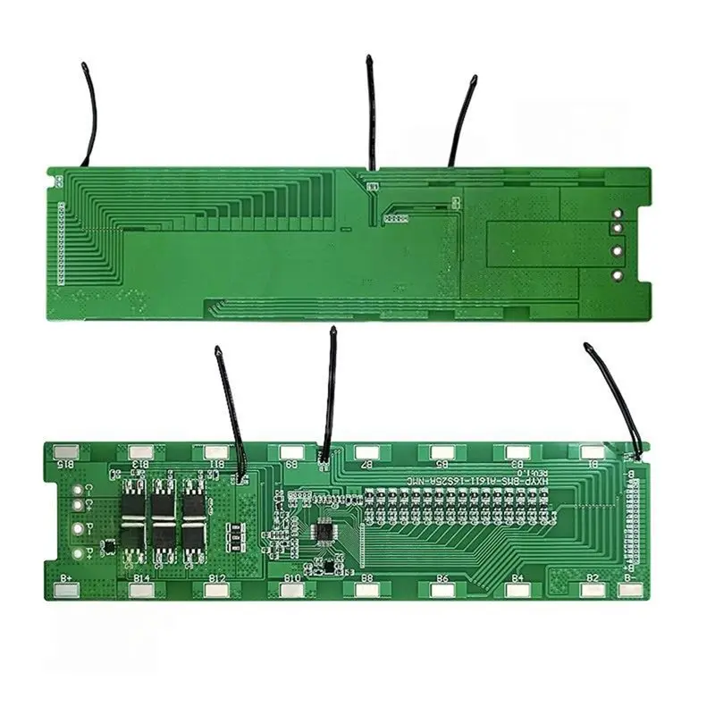 ABUO 16S 60V 25A BMS Battery Charge Protection Board for LMO Ternary Li- 18650 Battery Pack, with Balance Function for E-bike