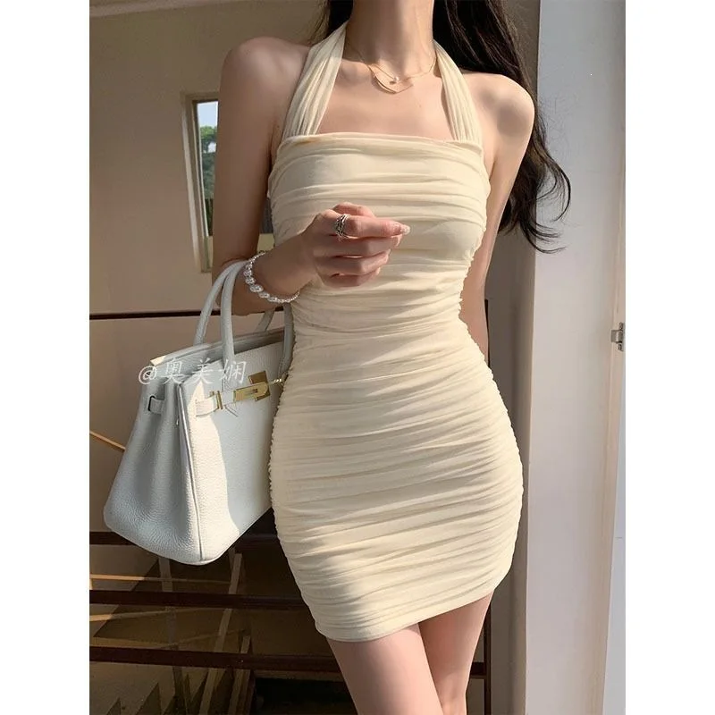 

Dress for Women in Spring and Summer New Style Slim and Pure Lust Bottoming Hip Skirt with Short Skirt Inside