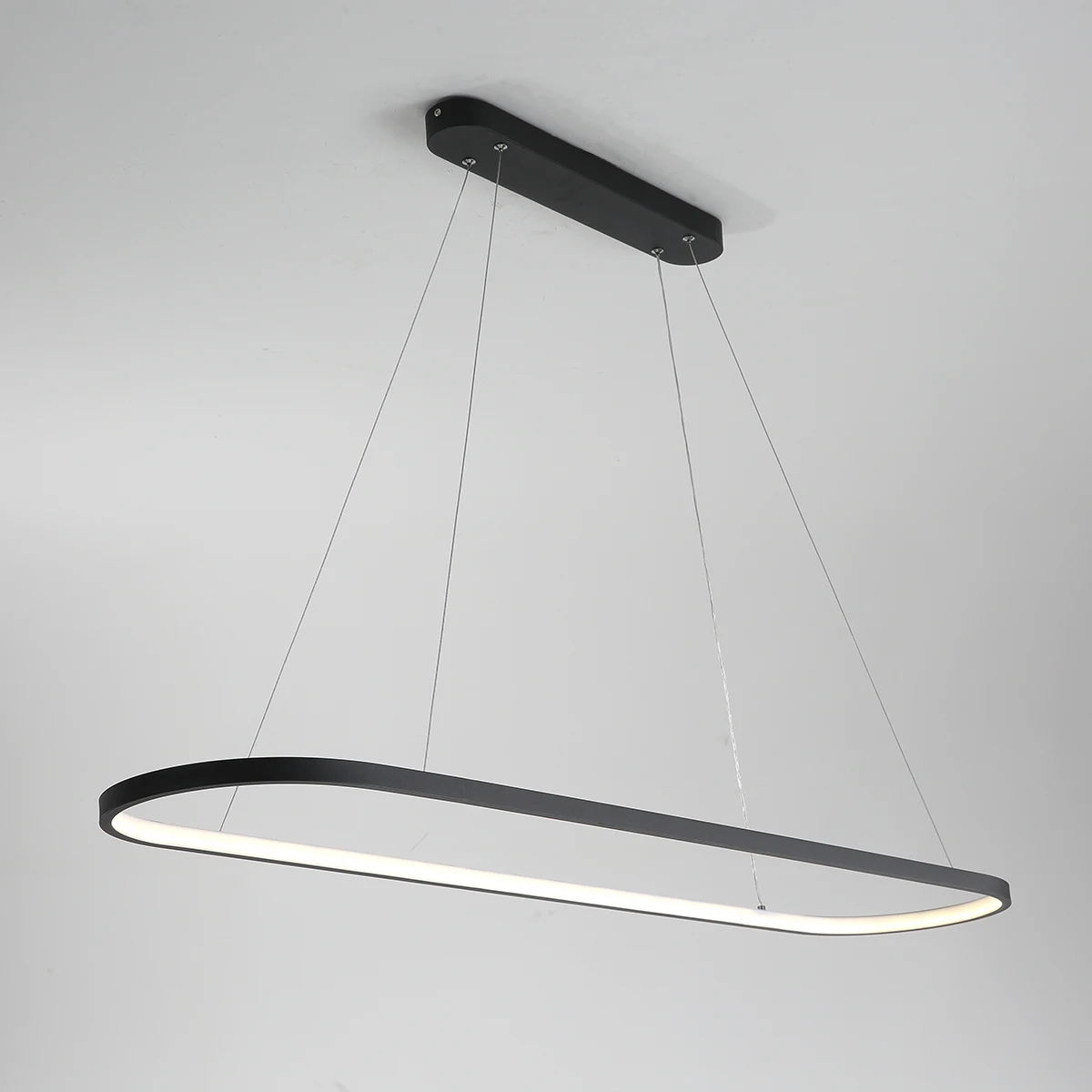 

120cm White/Black Modern Led chandelier lights for Dining Room Bar Shop kitchen home decor nordic Minimalism Ceiling chandelier