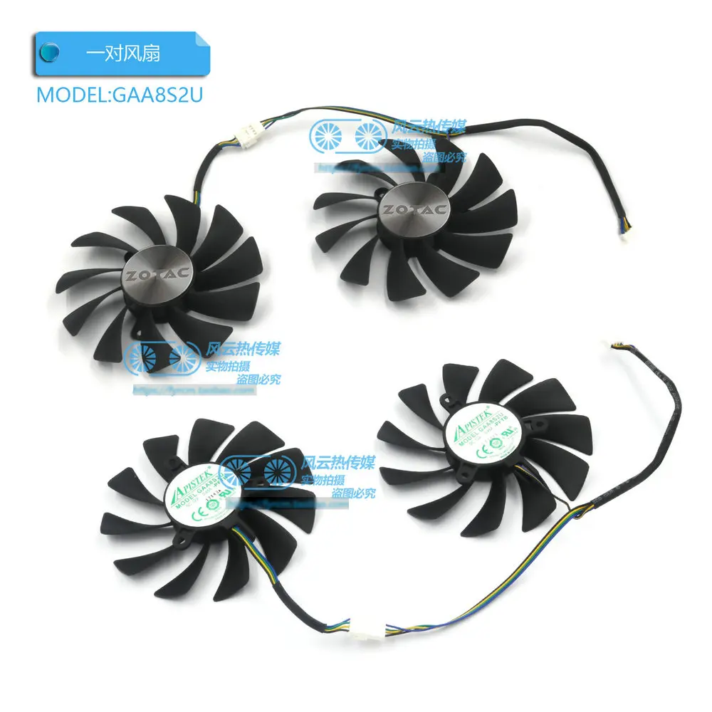 New Original for ZOTAC GTX1080Ti AMP EDITION 11GB Graphics card cooling fan GAA8S2U DC12V 0.45A