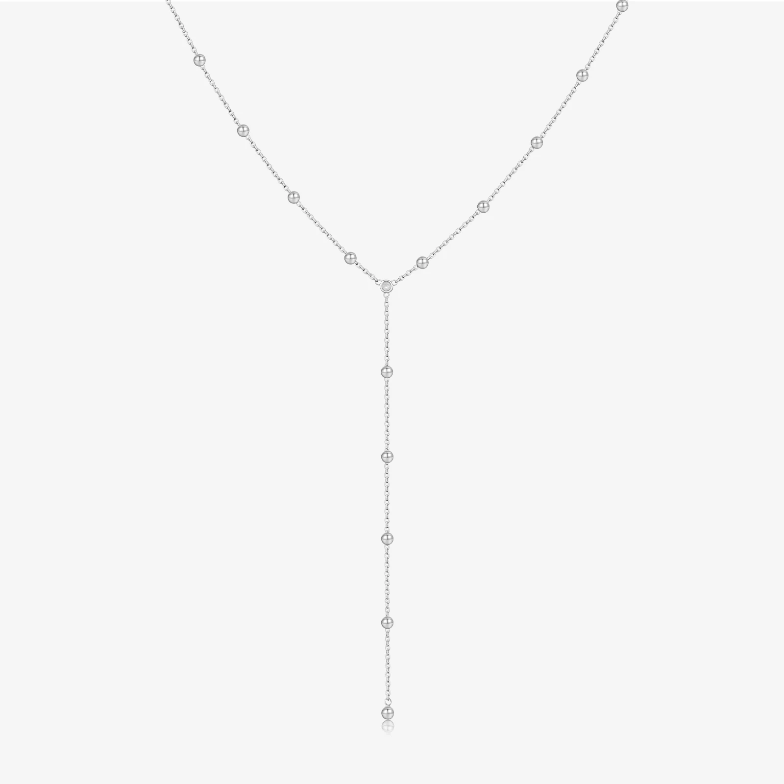 

VEWANT 925 Sterling Silver CZ Zircon Y-Shaped Chain Beads Long Stacked Necklace 2025 Fine Luxury Party Women Jewelry Gift