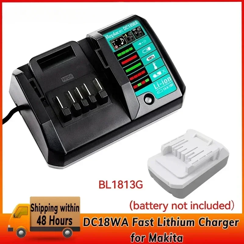 DC18WA Fast Lithium Charger for Makita 14.4V-18V BL1813G BL1811G DC18SG DC1851 BL1415G Li-ion Battery Power Tools