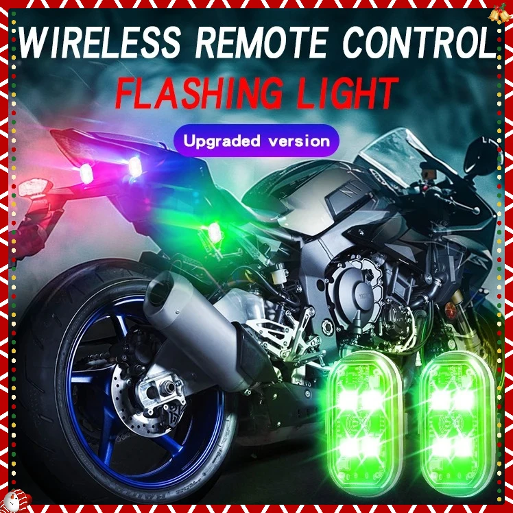 

2/4/6pcs Wireless Remote Control LED Strobe Light for Car Auto Motorcycle Bike Drone Scooter Anti-collision Warning Lamp Flash