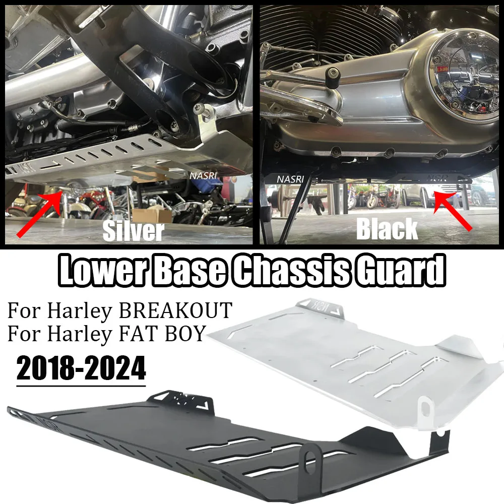 

Lower Base Chassis For Harley BREAKOUT FAT BOY 2018-2024 Motorcycle Accessories Skid Plate Lower Engine Base Chassis Guard