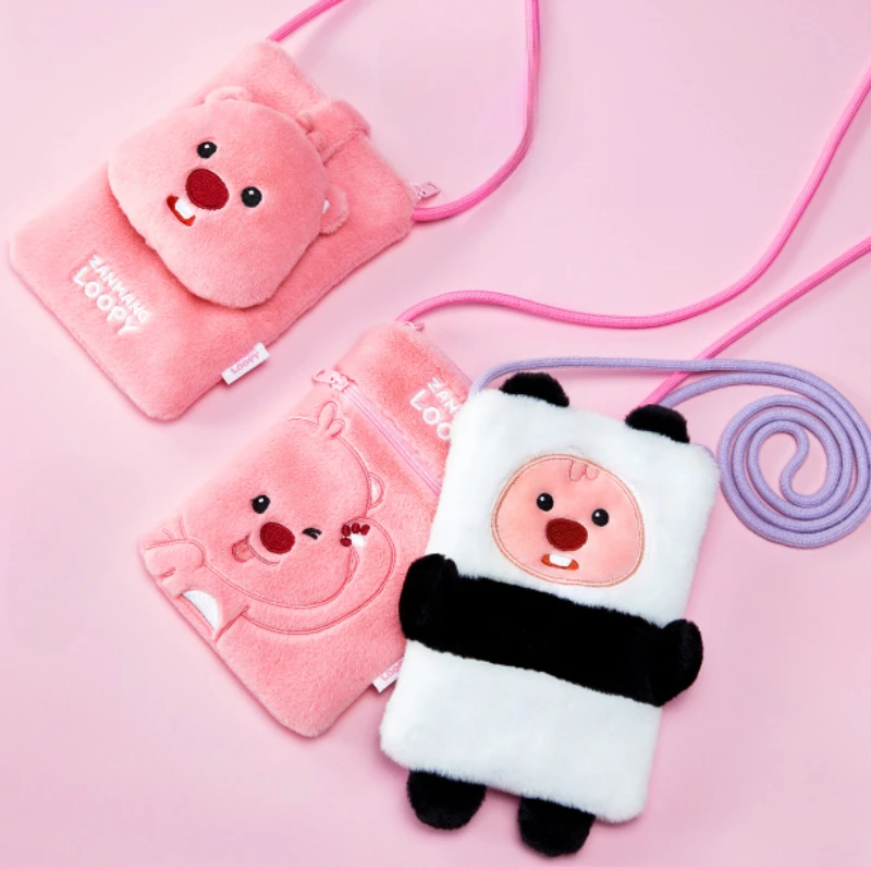 Miniso Loopy Serie Animation Cartoon Handy Schutz Umhängetasche niedlich niedlich einfach drei Mode Make-up tragbare Taschen