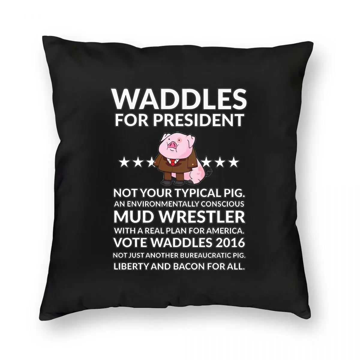 Gravity Falls Waddles Pig Face Pillowcase Printed Cushion Cover Decorations Throw Pillow Case Cover Home Dropshipping 18''