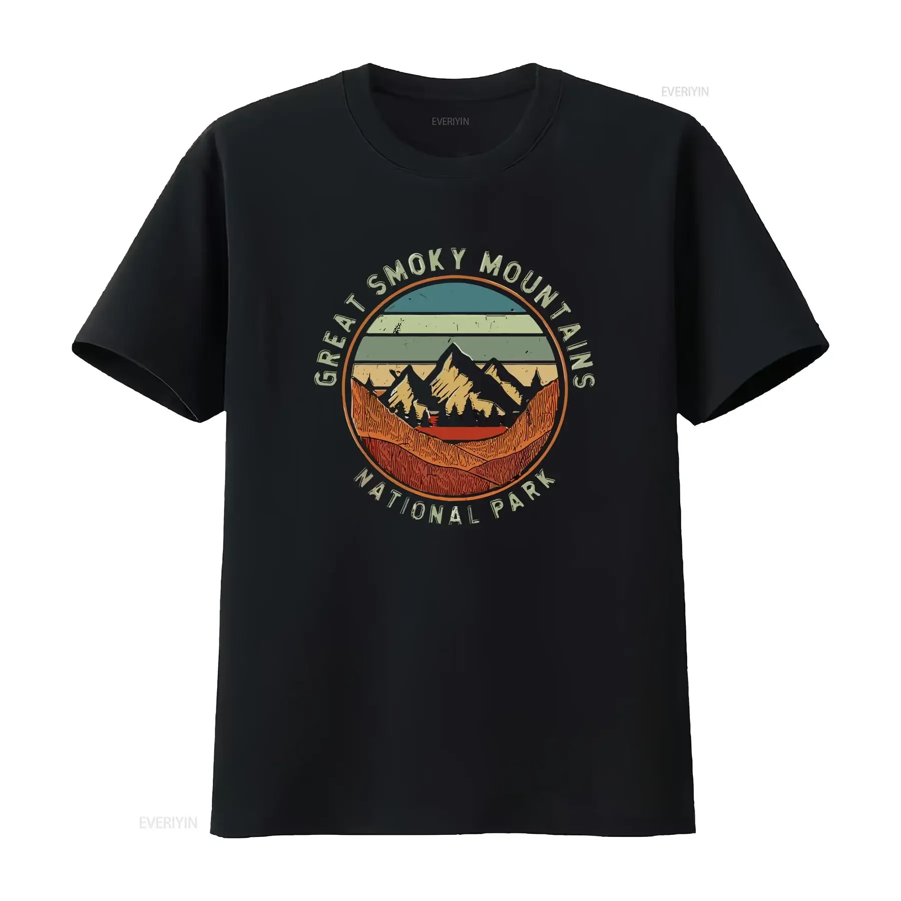 Mens Nature Great Smokey Mountains National Park Vacation T Shirt White X Large vintage Washed Versatile Stylish Breathable