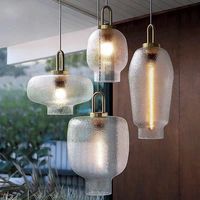 Modern Glass Pendant Lamp Loft Kitchen Island Hanging Light for Living Room Restaurant Bar Home Decoration Fixture Industrial