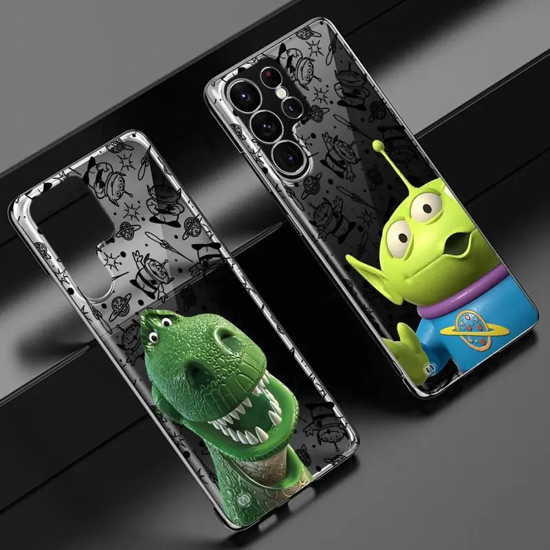 Three Eyed Monster Alien Rex phone case for Samsung Galaxy S24 s23 Ultra FE cases s20 s21plus s22 borderless cooling clear funda