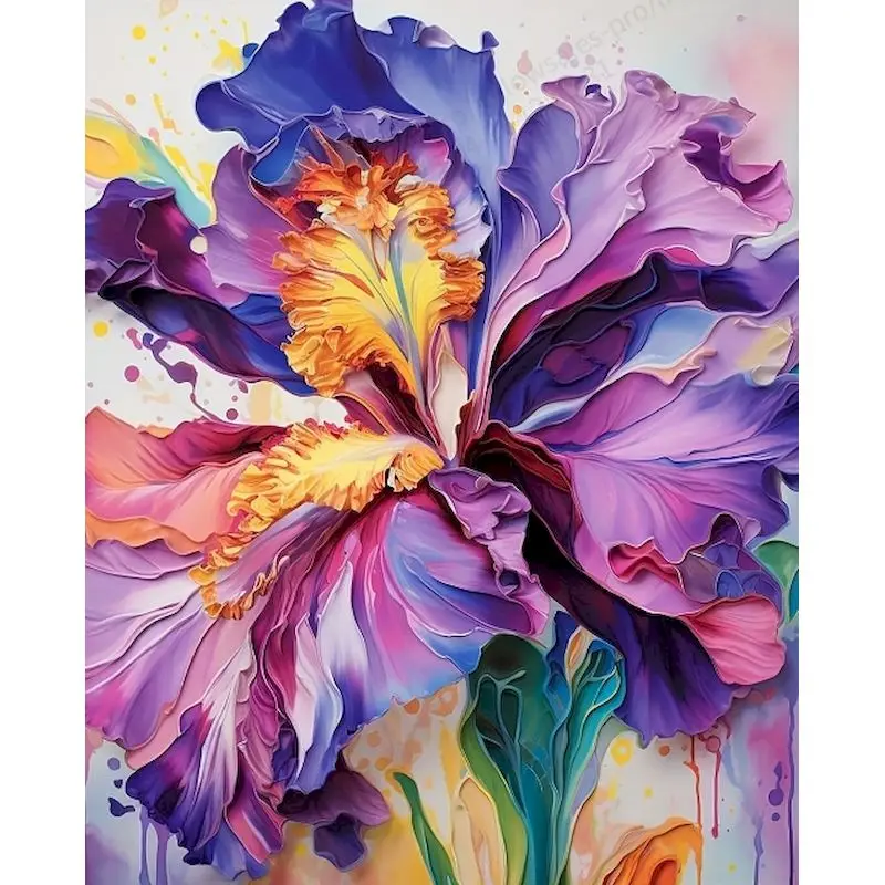 

GATYZTORY Painting By Numbers For Adults Flowers Coloring On Numbers Gift Paint Kit Picture Drawing Home Decors Handmade