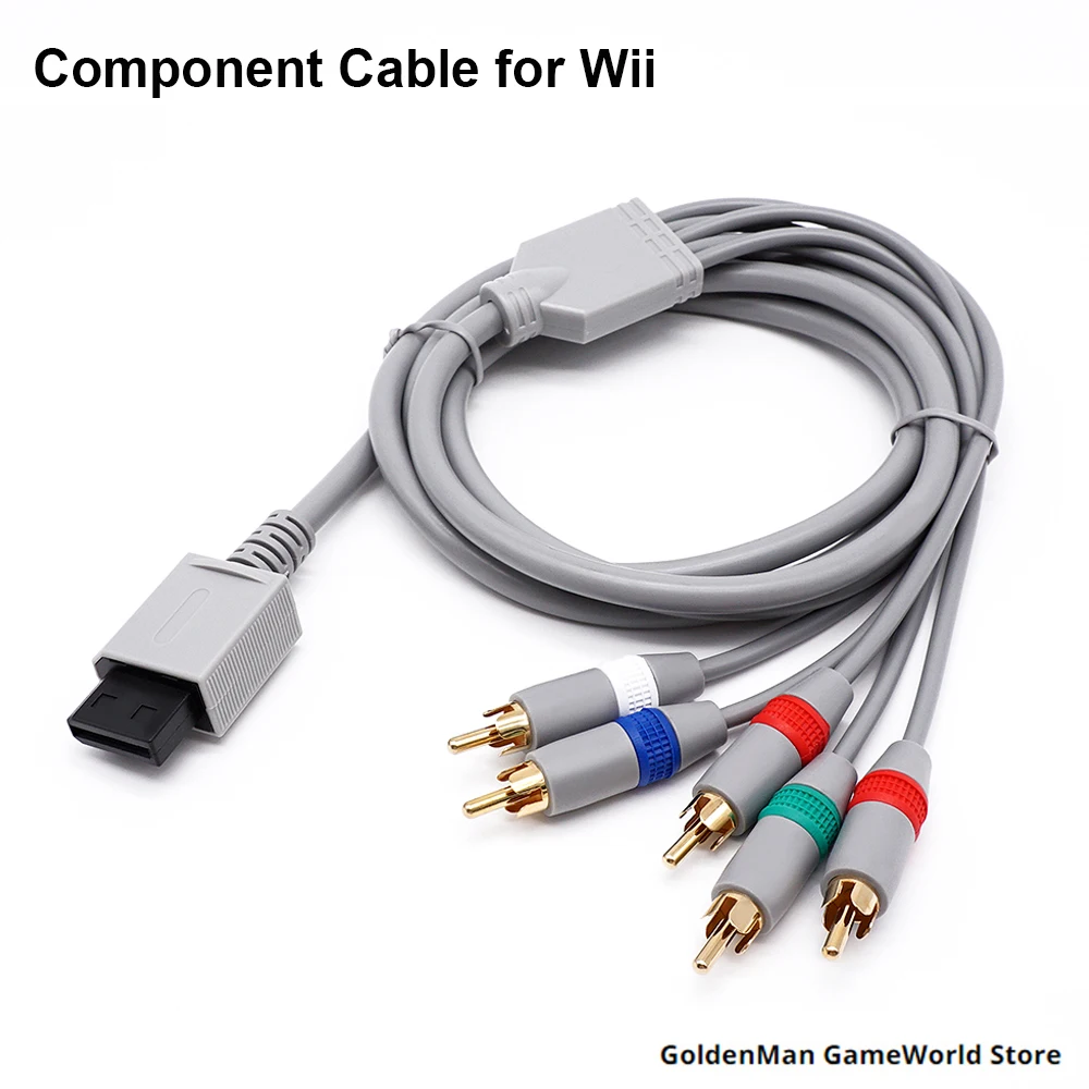 BitFunx 1.8M Wii Component Cable For Nintendo Wii Console 5RCA YPbPr Full Video And Audio Support Video Game