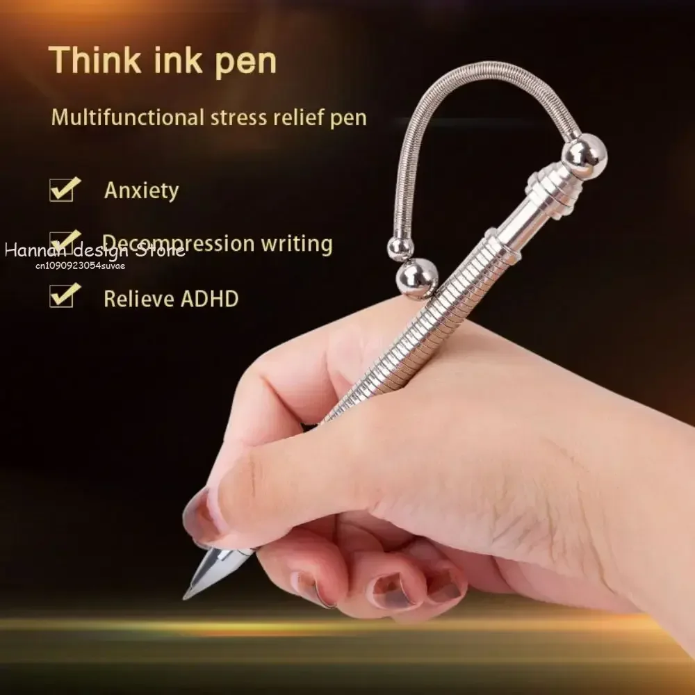 New Office Toys Bending Fidget Pen Metal Magnetic Pen Stress reliever Finger Spiner Toy Fidget Hand pen For Autism and ADHD