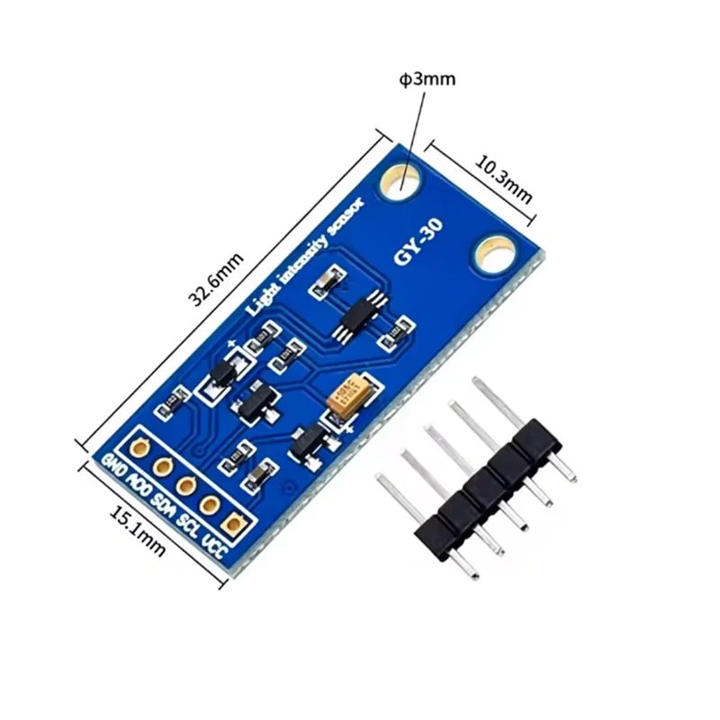 1pcs GY-30 GY-302 BH1750 BH1750FVI light intensity illumination module 3V-5V for Arduino GY-30 GY-302 BH1750 BH1750FVI