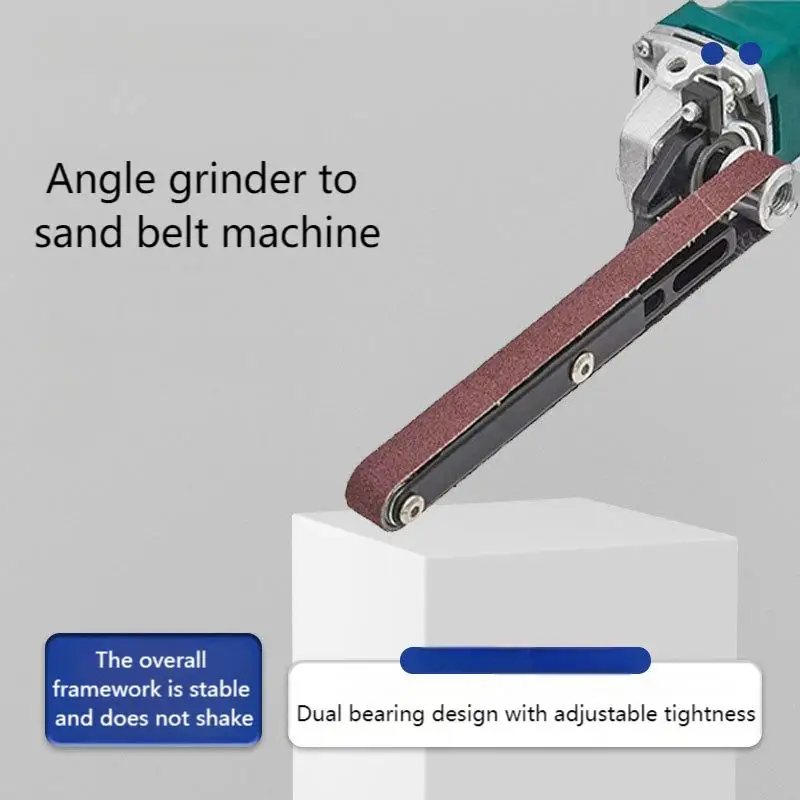 Angle grinder to sand belt machine, woodworking grinding, rust removal, polishing, conversion bracket tool, knife machine