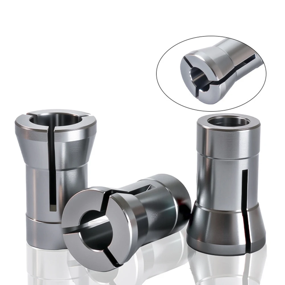 6pcs/set Trimmer Collet Chuck Adapter Split Bushing Converters For Engraving Machine Wood Router Woodworking Tools
