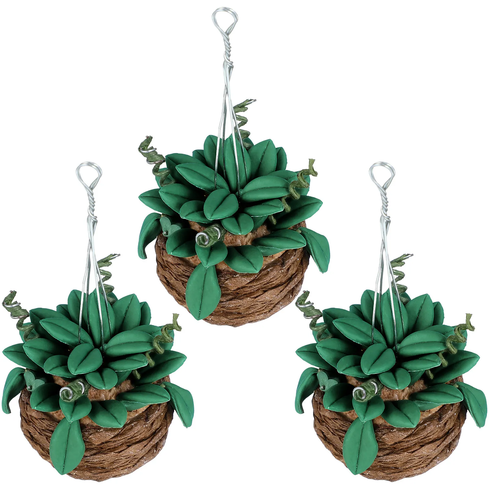 

3Pcs Miniature Adornment Mini House Accessories Mini Potted Plant Artificial Resin Bonsai Decoration Tiny Home Decor