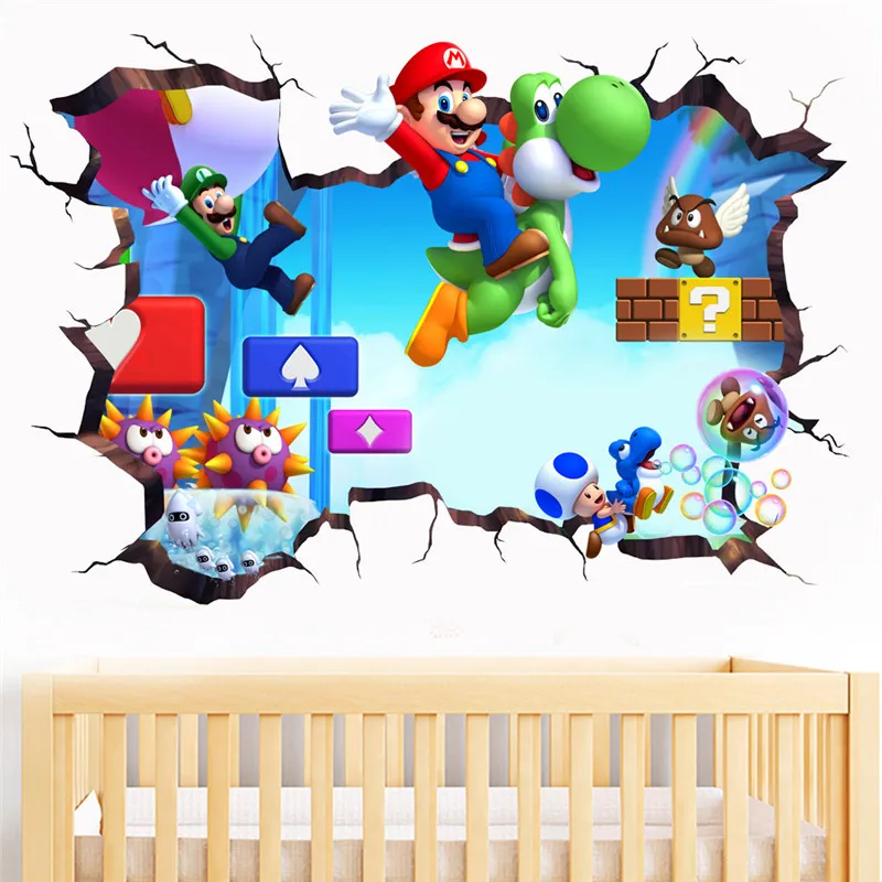 3D Cartoon game wall sticker for kids rooms living room bedroom wall decoration game poster  Children\'s gifts