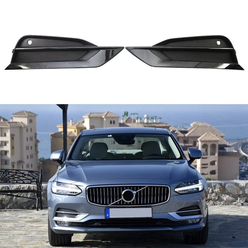 For VOLVO S90 V90 2016-2019 Front Bumper Fog Lamp Grill Grille Insert Face Bar Cover 31425447 31425446