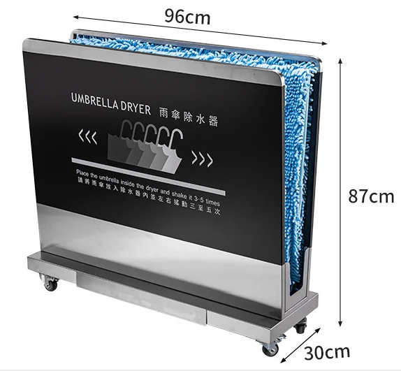 2026 Small Business Idea Eco Fast Drying Stainless Steel Gray Umbrella Dryer