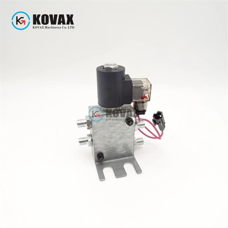 Quick Change Solenoid Valve Hook Machine Accessories, Two Position Four Way Valve, 12V 24V Wooden Clamp Solenoid Valve