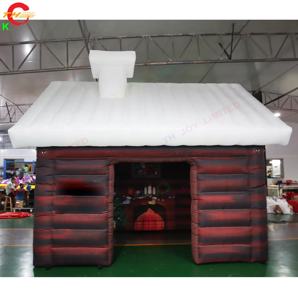 Free Shipping 4x3x3mH Factory Price Inflatable Christmas Houses Party Tent for Holiday Decoration