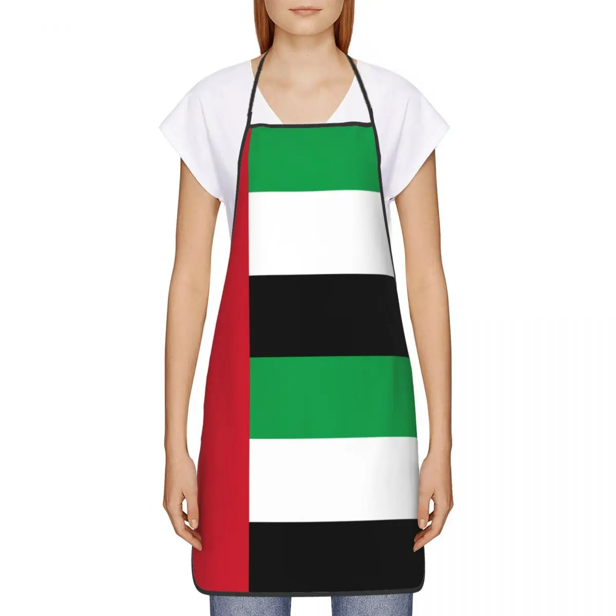 Custom United Arab Emirates Flag Apron Women Men Unisex Bib Kitchen Cooking Tablier Cuisine Chef Gardening