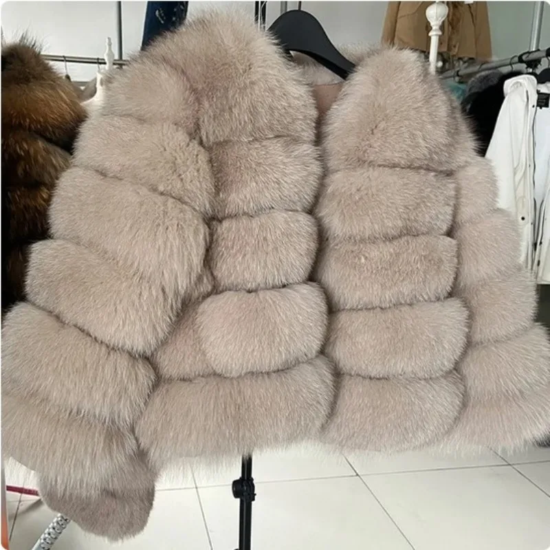 

Women's Fashion Faux Fur Coat Super Hot Autumn Winter Women Short Faux Fox Fur Fluffy Jacket High Quality Top Ladies Furry Coats