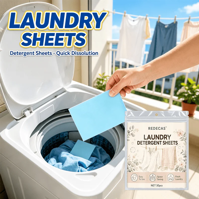 Laundry Detergent Sheets, Precise Dose No Waste, Dissolve in Cold & Hot Water, Removes Grease, Sweat & Collar, Front/Top Load