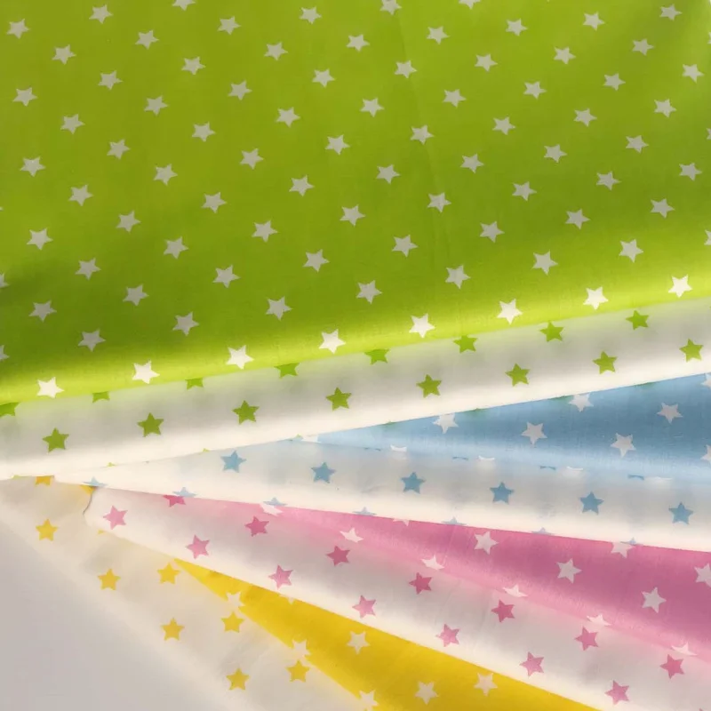 160x50cm Little Star Pure Cotton Twill Fabric Bedding Handmade Pajamas No Fluoresce Cloth