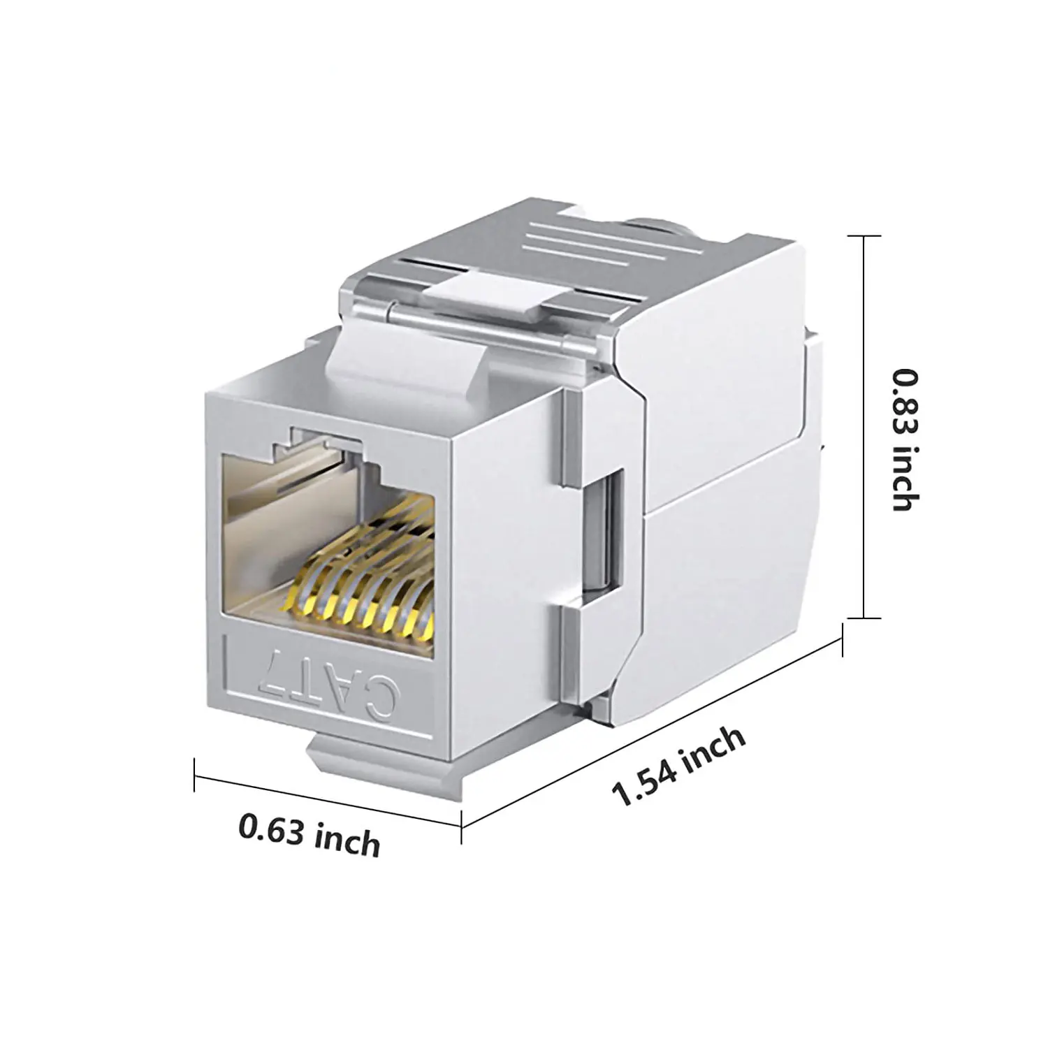 ZoeRax RJ45 Cat8 Cat7 Cat6A Shielded Keystone Jacks, RJ45 STP Tool-Less Type Zinc Alloy Module Shielded Keystone Jack Adapter