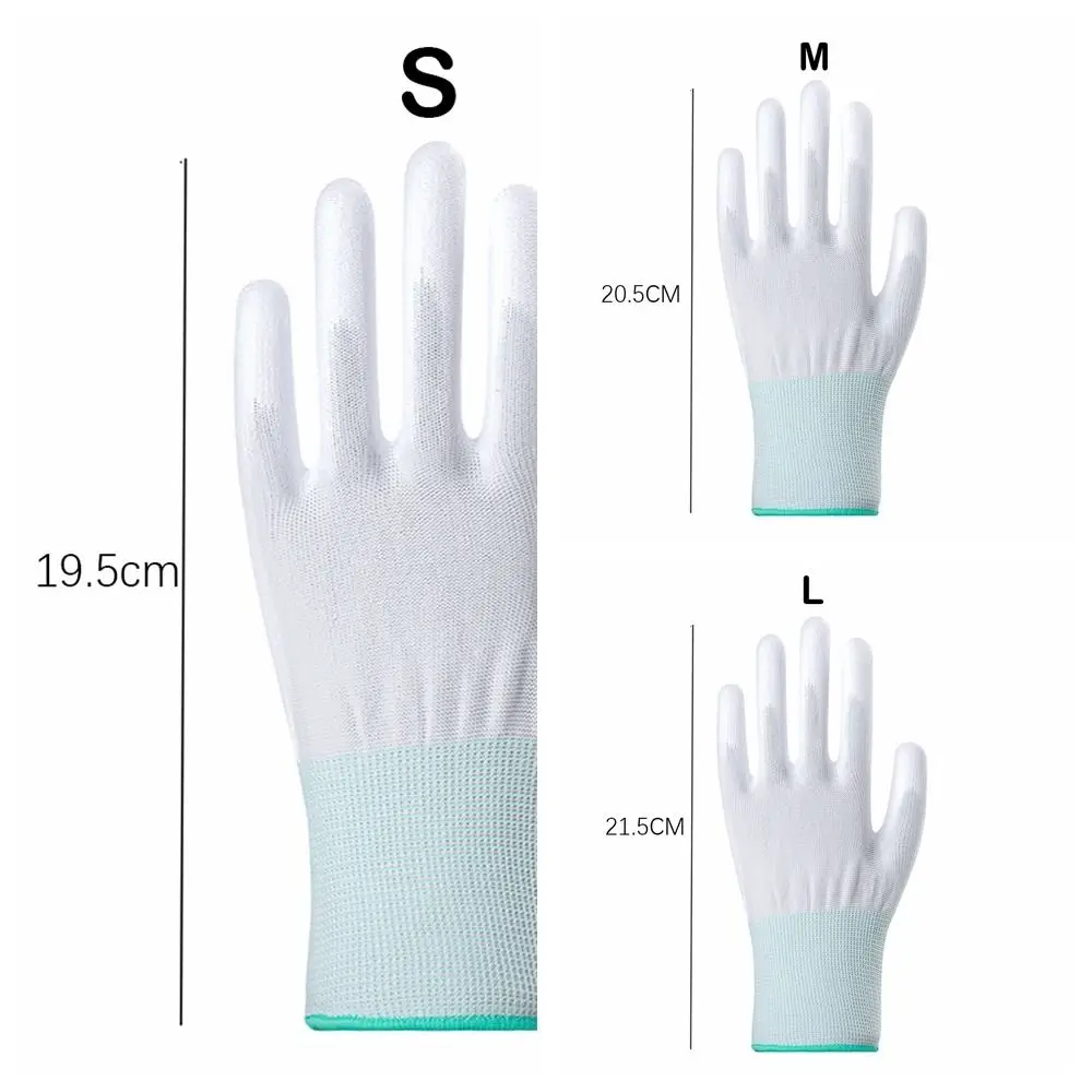 12 Pair Thin Antistatic Gloves Safety Rubberized ESD Electronic Working Gloves Breathable Wear-resistant Labor Insurance Gloves