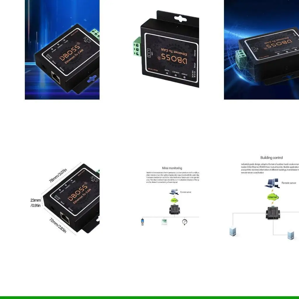 

U55C CAN To Ethernet Bidirectional Converter CAN1 CAN2 RS485 Port For Industrial Automation Networking Communication