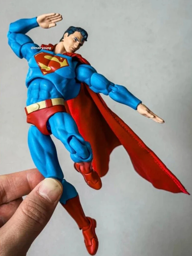 Figura de acción articulada de Superman de Ct Factory, 16 cm, Mafex 117, Comic Hush, Liga de la Justicia de DC, modelo coleccionable para fanáticos.