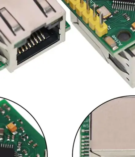 

W5500 Chip TCP/IP Ethernet Module, Compatible With WIZ820IO USR-ES1SPI Interface Ethernet Conversion Module