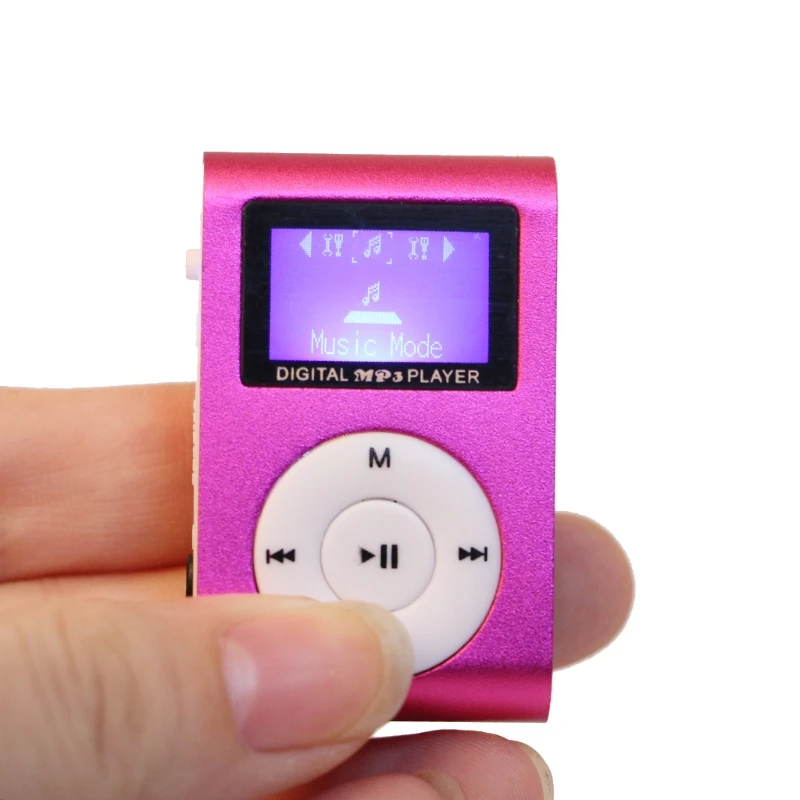 MX-801 Mini USB Metal Clip Micro SD TF Card Slot LCD Screen Music MP3 Player