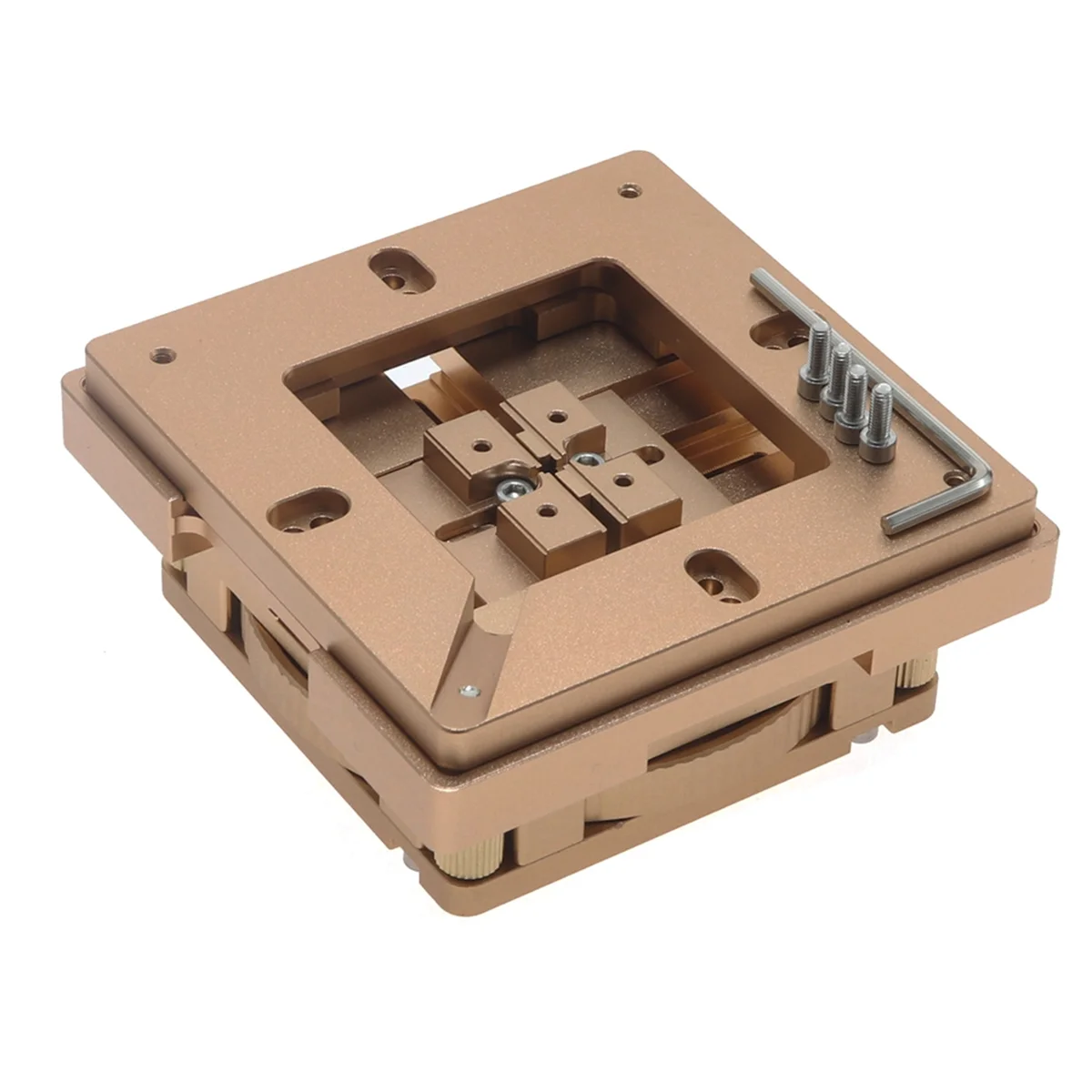 AT59 Aluminium Alloy BGA Reballing Station Kit 90x90mm BGA Reballing Station with 10/PCS BGA Universal Stencil Solder Balls