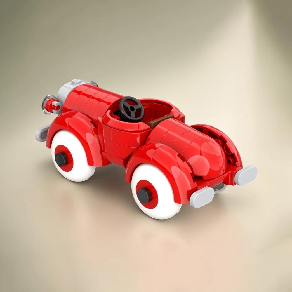 New MOC Speed ​​Series Classic Animated Convertible Sports Car Model Building Blocks DIY Car Assembly Toy Adult Birthday Gift