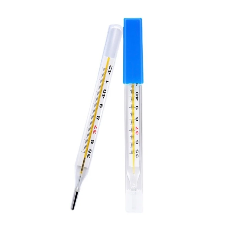 Thermomètre clinique classique traditionnel en verre sans mercure, précision Celsius, double échelle pour usage domestique