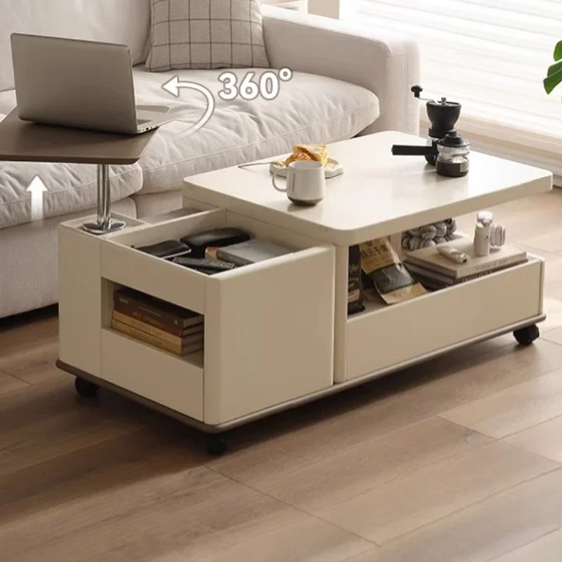 

Magazine Living Room Multifunctional Lift Coffee Table Large Capacity Storage Removable Nordic Mesa Auxiliar Unique Furniture