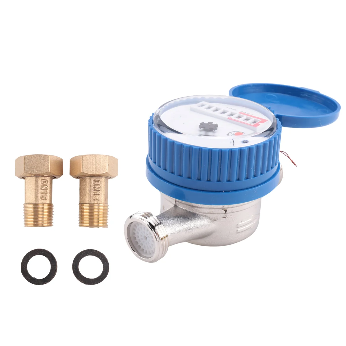 

N-CLOS Single Jet Water Meter Brass Water Meter Home and Garden Use Flow Water Meter