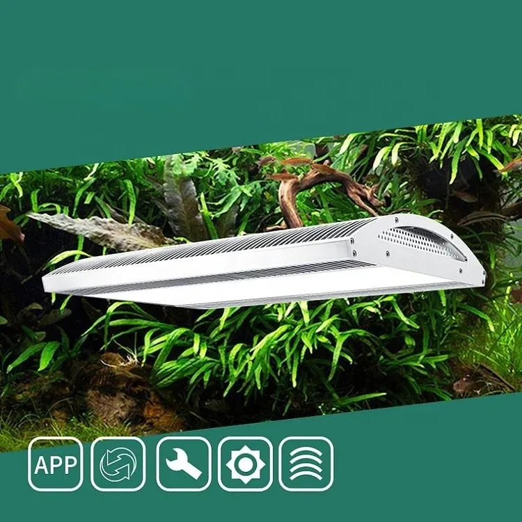 120w RGB UV Freshwater Fish Tank Lights for Growth of Aquatic Plants APP Control Timing Dimmer Aquarium Lighting