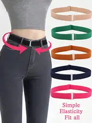 1pc Women's Elastic Comfortable & Adjustable One-Size Anti-Slip Pants Belt, Fits Most